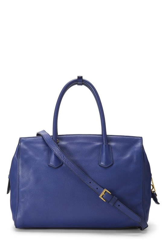 Blue Vitello Daino Convertible Handbag, , large image number 3