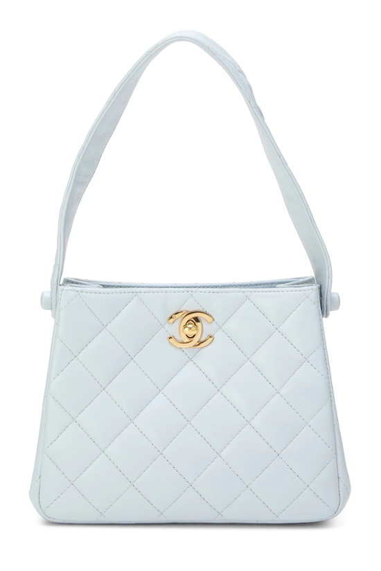 Blue Quilted Lambskin Double Turnlock Shoulder Bag Mini, , large image number 3