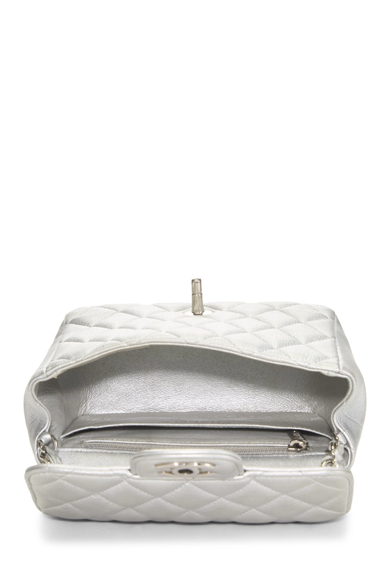 Silver Lambskin Square Flap Mini, , large image number 5