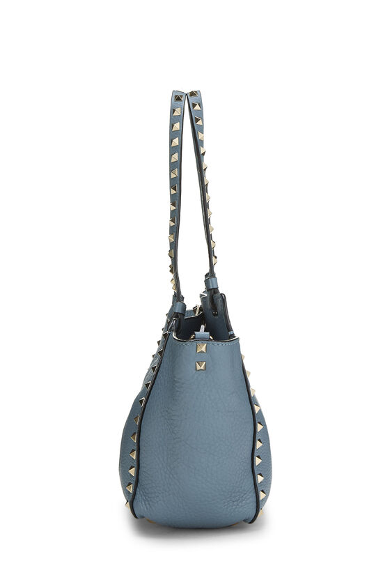 Blue Leather Rockstud Tote, , large image number 2