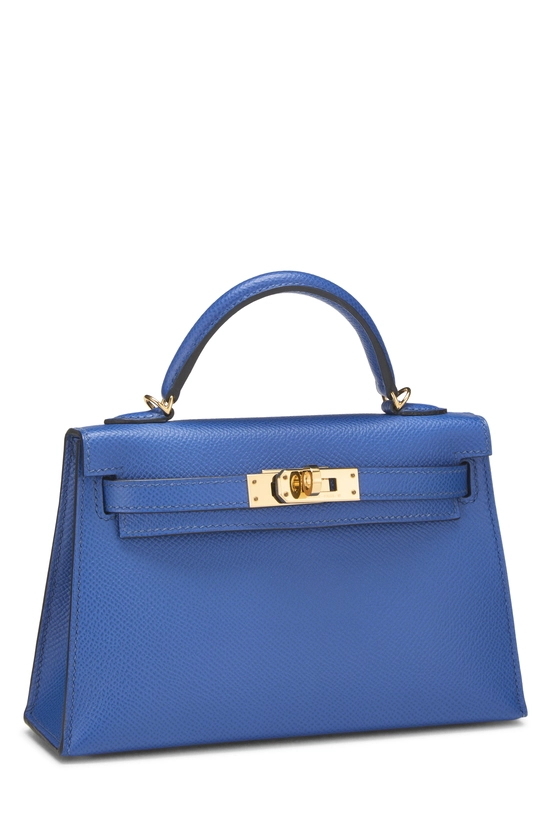 Blue France Epsom Kelly Sellier 20 NM, , large image number 1