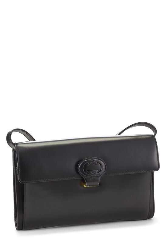 Black Leather Shoulder Bag, , large image number 1