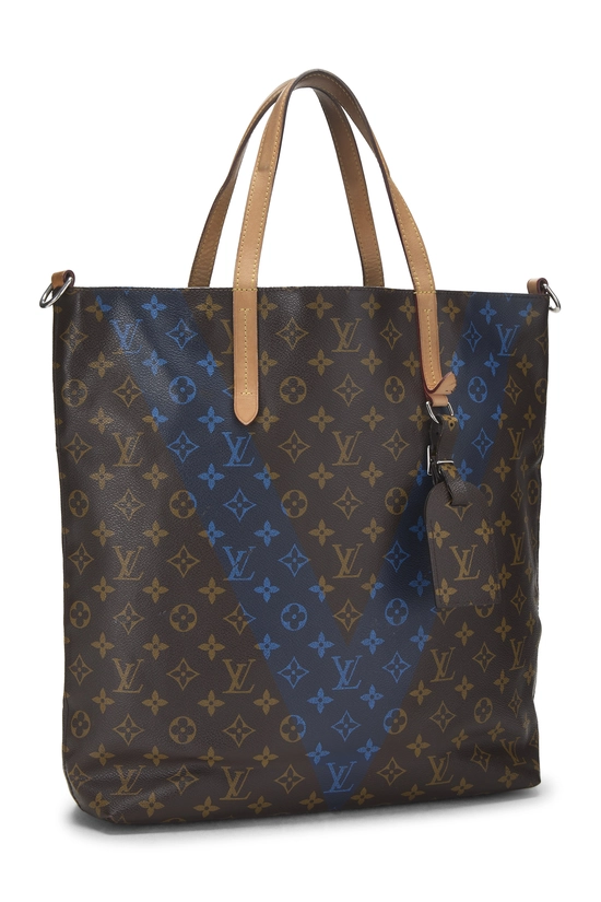 Blue Monogram V Cabas Jour, , large image number 1