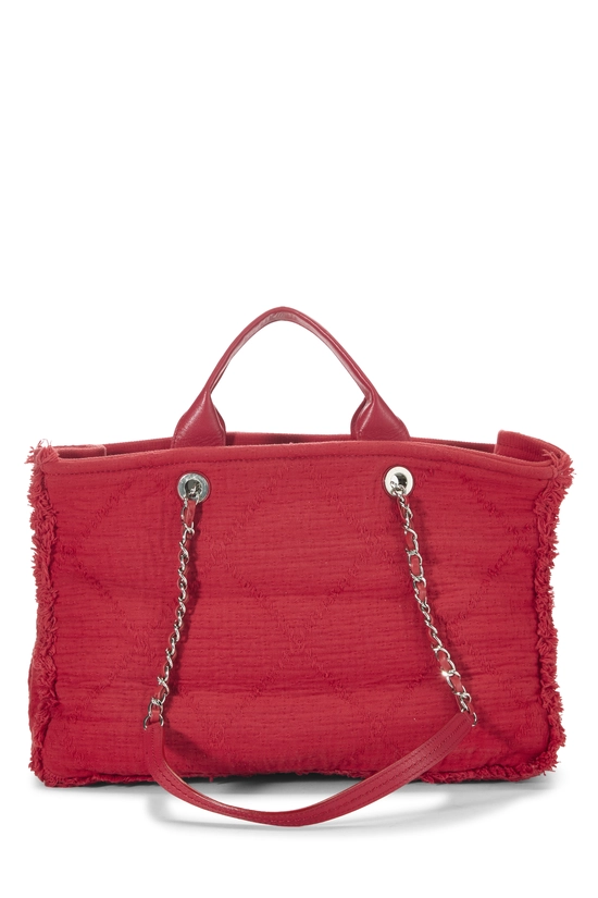 Red Canvas Double Face Shopping Tote Medium, , large image number 3