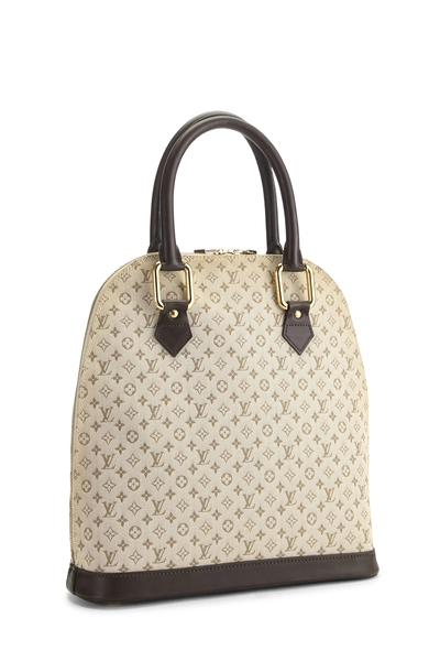 Louis Vuitton Cream & Brown Monogram Mini Lin Alma Haut — photo 2