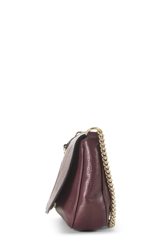 Burgundy Grained Leather Soho Chain Flap Crossbody, , large image number 2