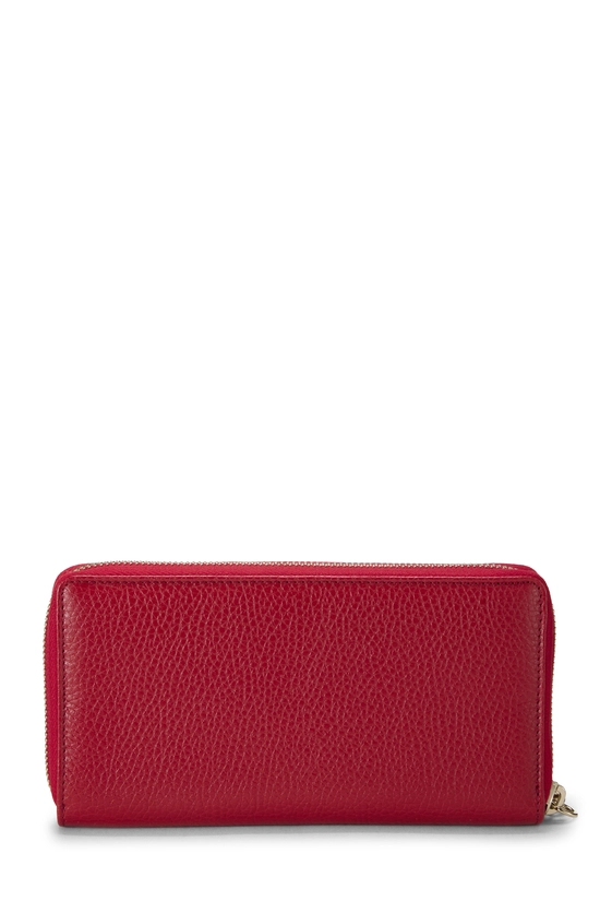 Red Leather Soho Zip Around Wallet, , large image number 2