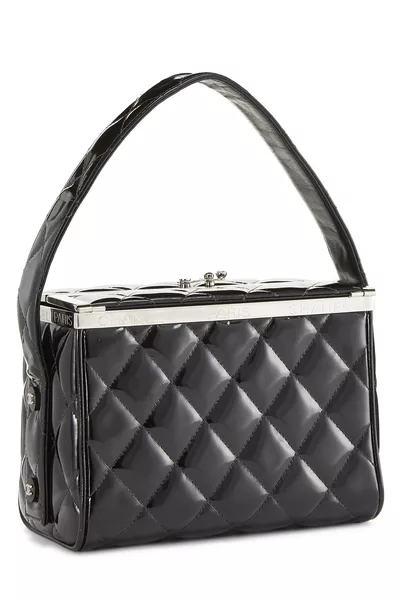 Chanel Black Patent Leather Box Bag — photo 2