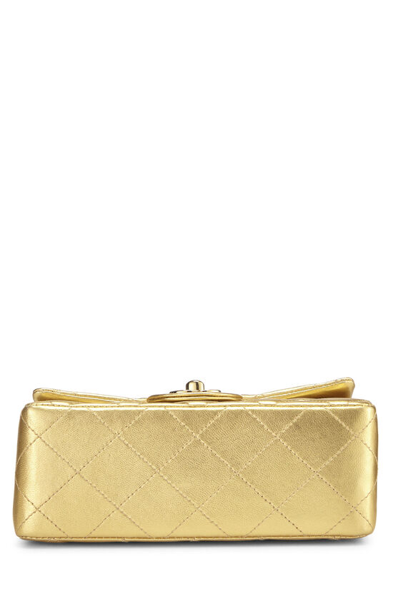 Gold Quilted Lambskin Square Flap Bag, , large image number 4
