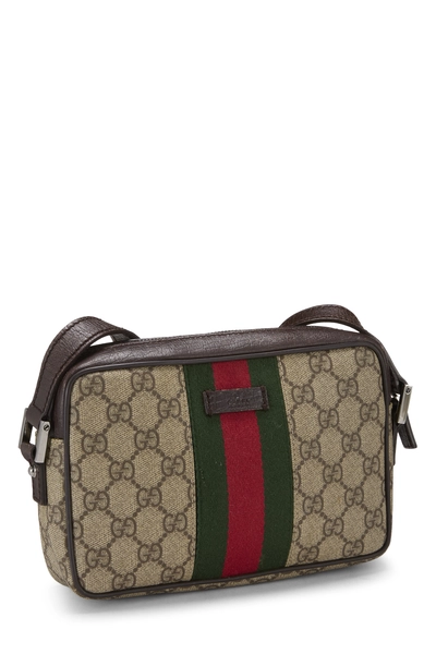 Brown GG Supreme Canvas Vintage Web Crossbody Mini, , large