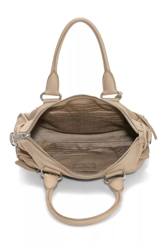 Beige Vitello Daino Convertible Zip Handbag Medium, , large image number 5