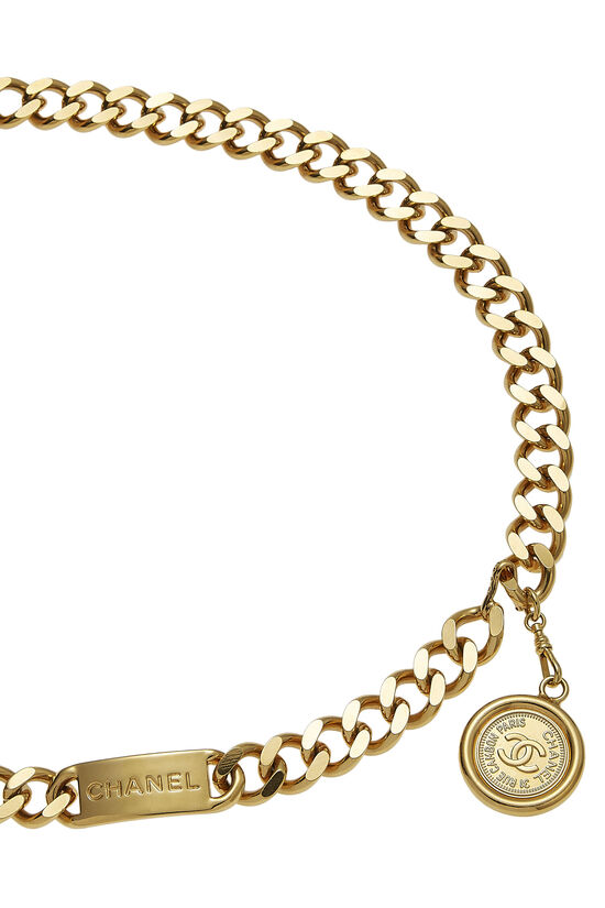 Gold 'CC' Chain Belt, , large image number 2
