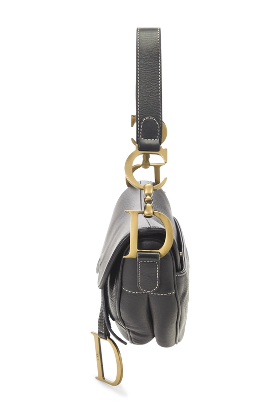 Black Leather Saddle Bag, , large image number 2