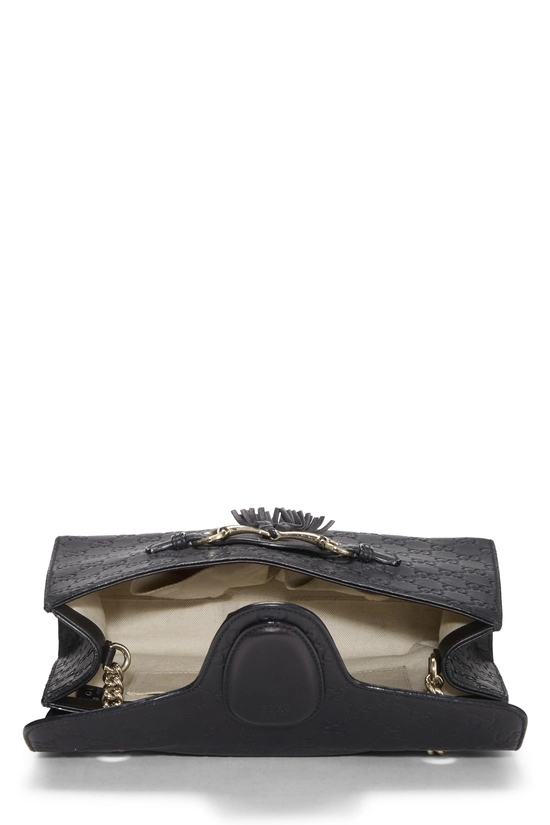 Black Guccissima Leather Emily Chain Shoulder Bag, , large image number 5