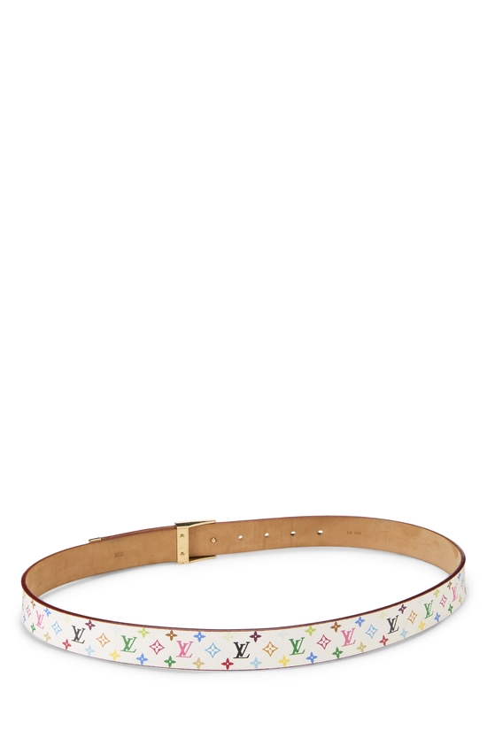 Takashi Murakami X Louis Vuitton White Monogram Multicolore Ceinture 90	, , large image number 2