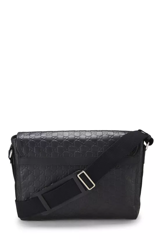 Black Rubberized Buckle Flap Messenger, , large image number 3