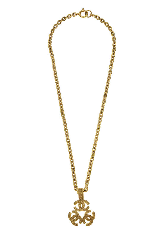 Gold Filigree 3 'CC' Necklace, , large image number 0