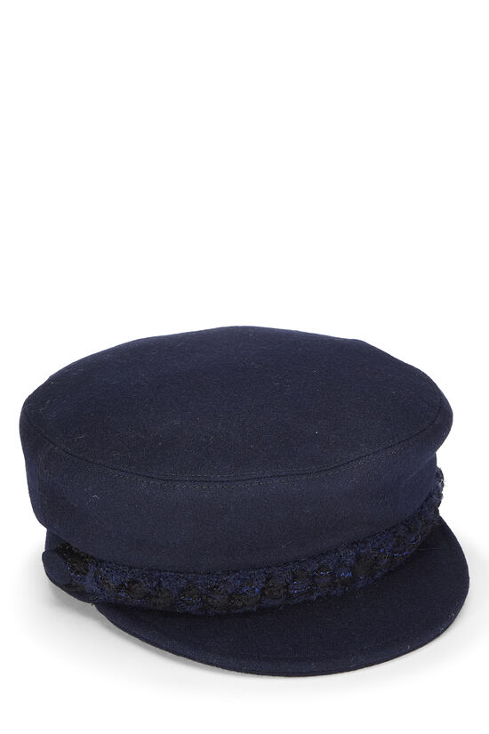 Navy Wool Casket Hat, , large image number 0