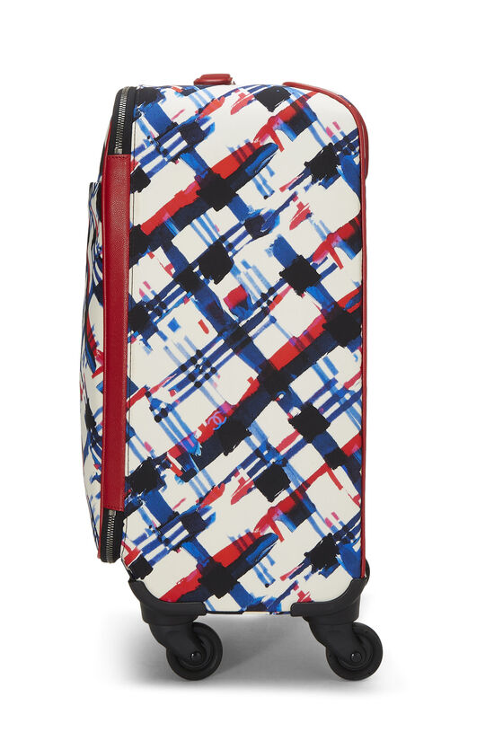 Multicolor Plaid Canvas Airlines Trolley, , large image number 2