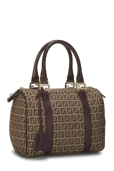 Fendi Beige Zucchino Boston Bag Mini — photo 2