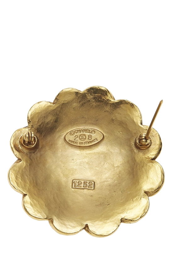 Gold 'CC' Coin Flower PIn, , large image number 2
