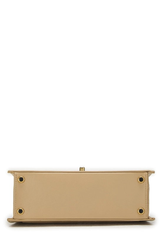 Beige Lambskin Trapezoid Bag, , large image number 4