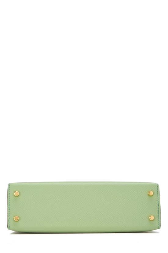 Vert Criquet, Lime Epsom Horseshoe Kelly Sellier 20 Mini NM, , large image number 4