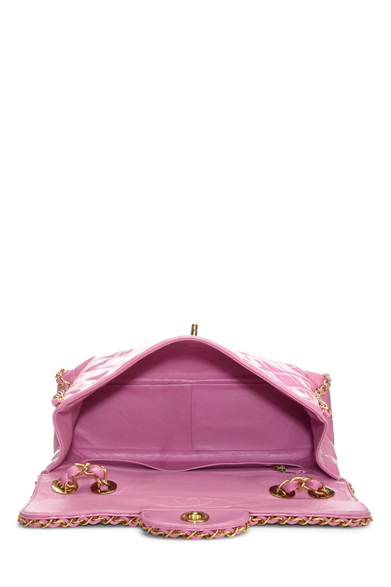 Pink Quilted Patent Leather Chain Border Flap Maxi, , large image number 5