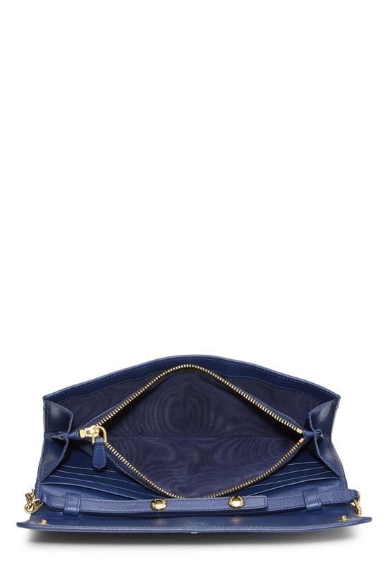 Blue Saffiano Leather Wallet On Chain (WOC), , large image number 3