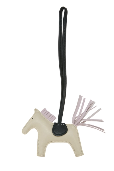 Craie, Mauve Pale, Vert Cypres Milo Leather Rodeo Pegase Bag Charm PM