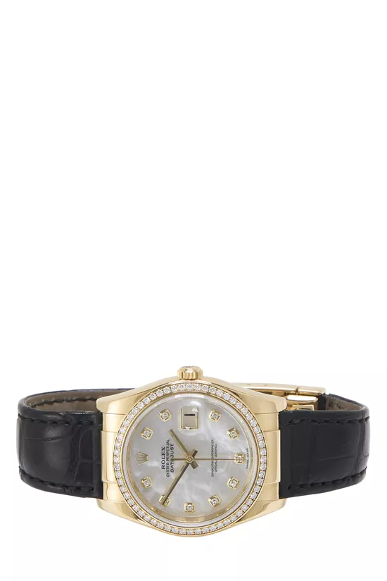 Datejust MOP (Mother of Pearl) Diamond Dial 18k YG 116188 36mm, , large image number 2