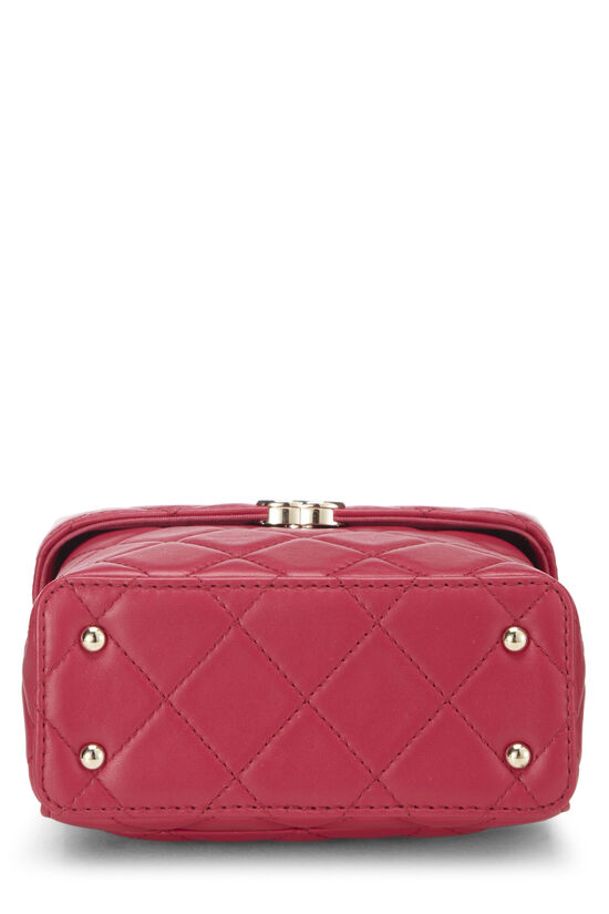 Pink Quilted Lambskin Box Bag Small, , large image number 5
