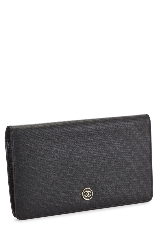 Black Calfskin Long Wallet, , large image number 1