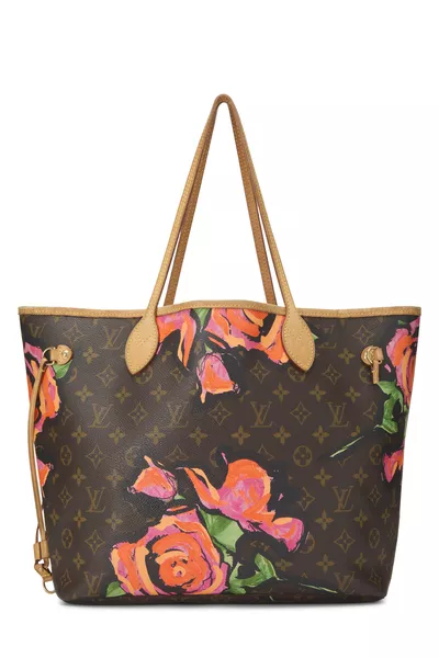 Stephen Sprouse x Louis Vuitton Monogram Canvas Roses Neverfull MM, , large