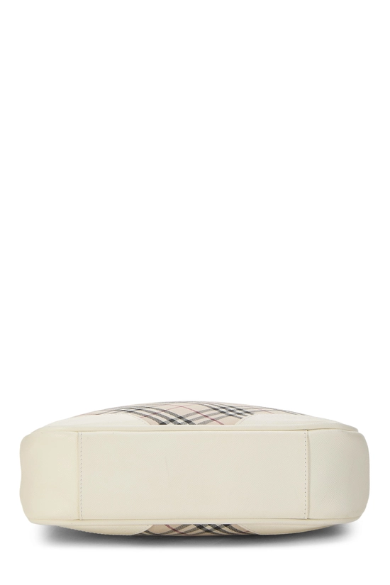 White Check Jacquard Canvas Crossbody, , large image number 4