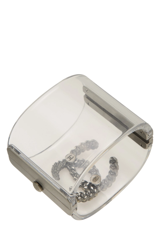 Clear Lucite 'CC' Bangle, , large image number 1