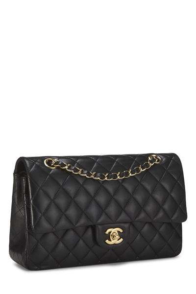 Chanel Black Quilted Lambskin Classic Double Flap Medium — photo 2