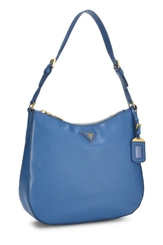 Blue Saffiano Hobo Bag, , large image number 1