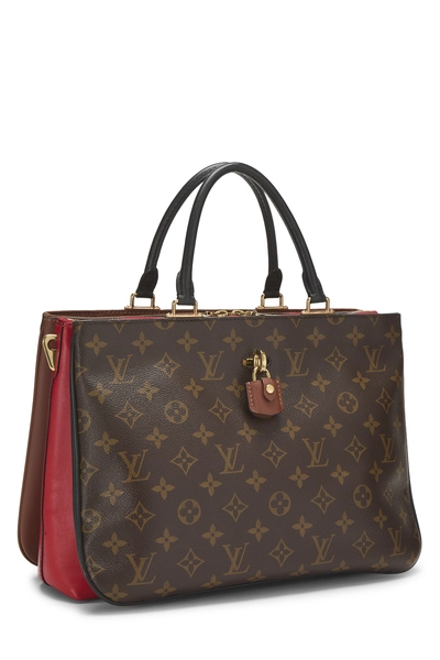 Red Monogram Millefeuille Tote, , large