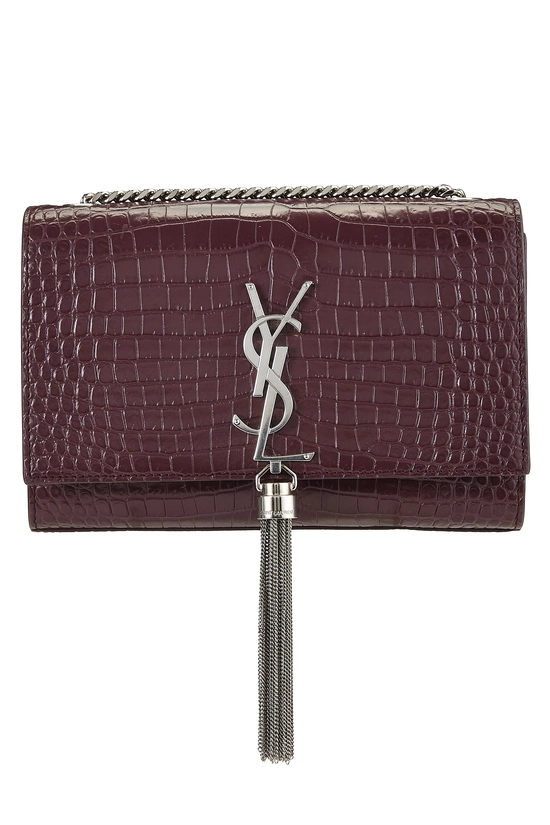 Burgundy Embossed Kate Tassel Small, , large image number 0