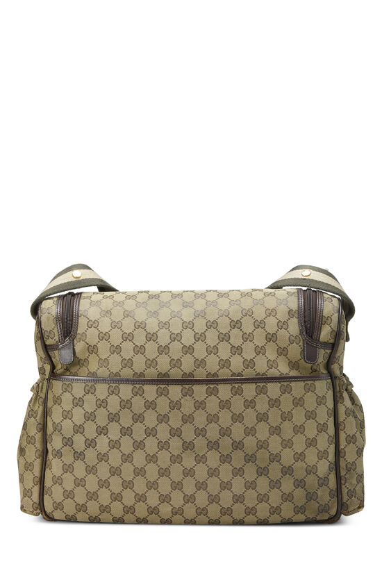 Contract Parelachtig steekpenningen Gucci Green GG Canvas Diaper Bag - What Goes Around Comes Around