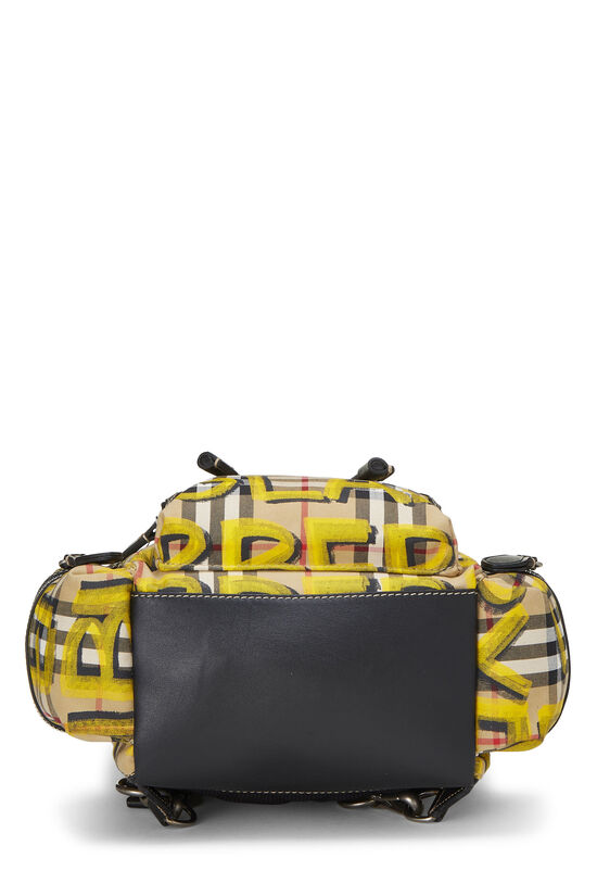 Burberry Yellow Nylon Graffiti Rucksack Backpack Mini QKB3WY21Y9001