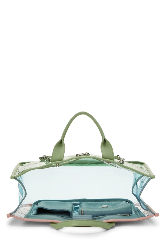 Multicolor Quilted Vinyl Coco Splash Shopping Tote Medium, , large image number 5