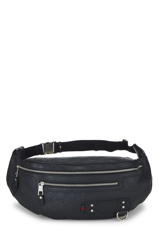 Navy Guccissima Leather Belt Bag Large, , large image number 0