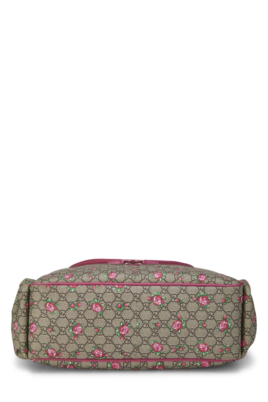Pink Original GG Supreme Canvas Rosebud Diaper Bag, , large image number 4
