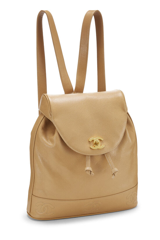 chanel backpack beige
