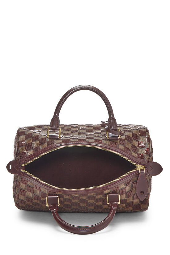 Red Damier Paillettes Speedy 30, , large image number 5