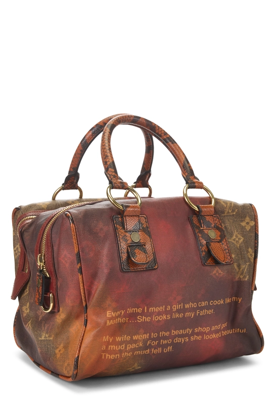 Richard Prince x Louis Vuitton Orange Monogram Heartbreak Jokes Handbag, , large image number 1