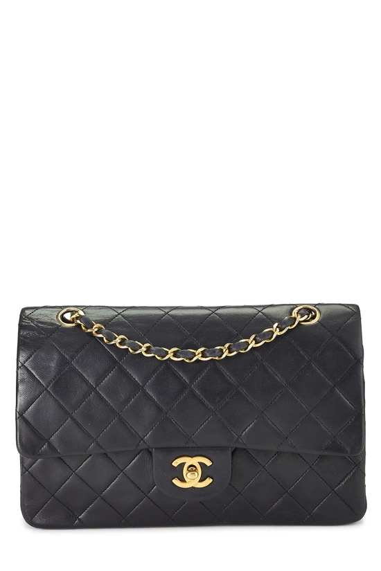 Navy Quilted Lambskin Classic Double Flap Medium, , large image number 0