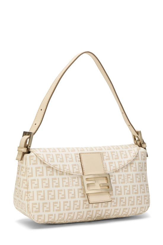 White Zucca Coated Canvas Shoulder Bag, , large image number 1